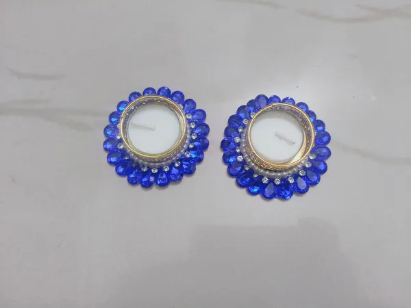 Blue_Beaded_Decorative_Tealight_Candle_Holders_set_of_4