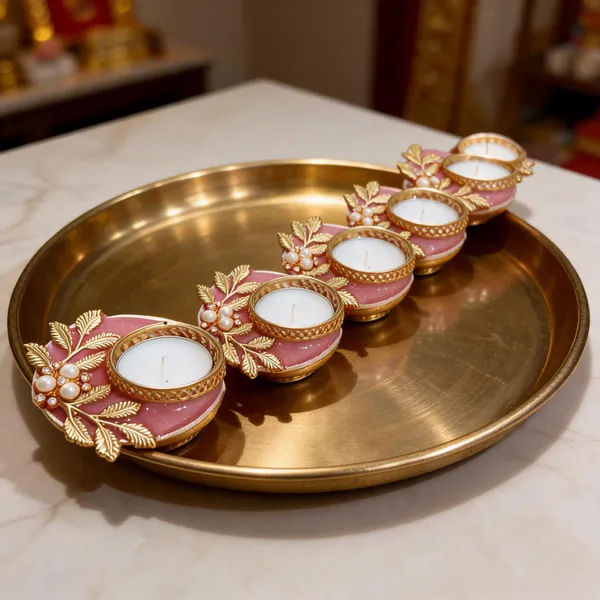 Metal_Traditional_Leaf_Motif_Diya_Set_Of_5