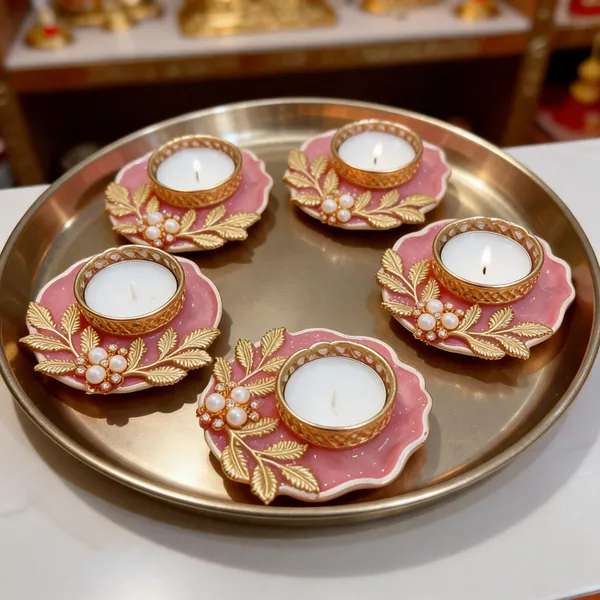 Metal_Traditional_Leaf_Motif_Diya_Set_Of_5
