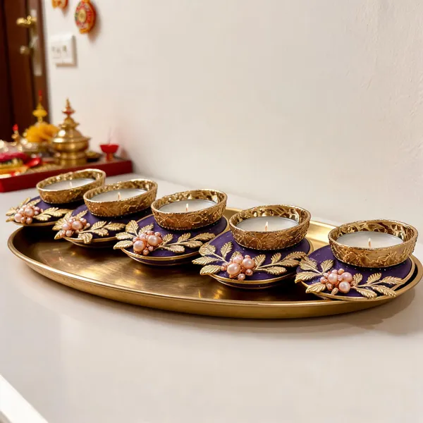 Metal_Festive_Floral_Design_Diya_Set_Set_Of_5