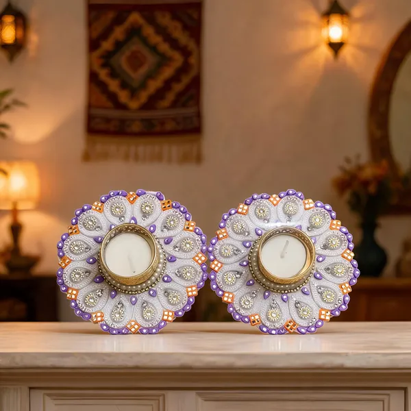 Embellished_Floral_Design_Diya_Candle_Holders_Set_Of_2