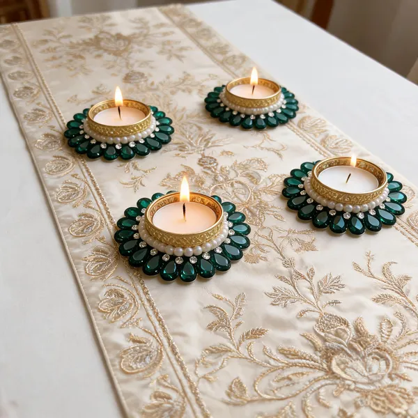 Beaded_Floral_Tealight_Candle_Holders_Set_Of_4