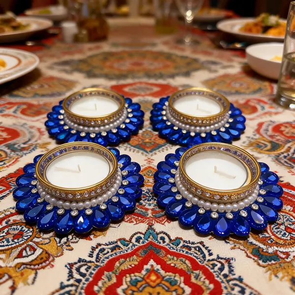 Blue_Beaded_Decorative_Tealight_Candle_Holders_Set_Of_4