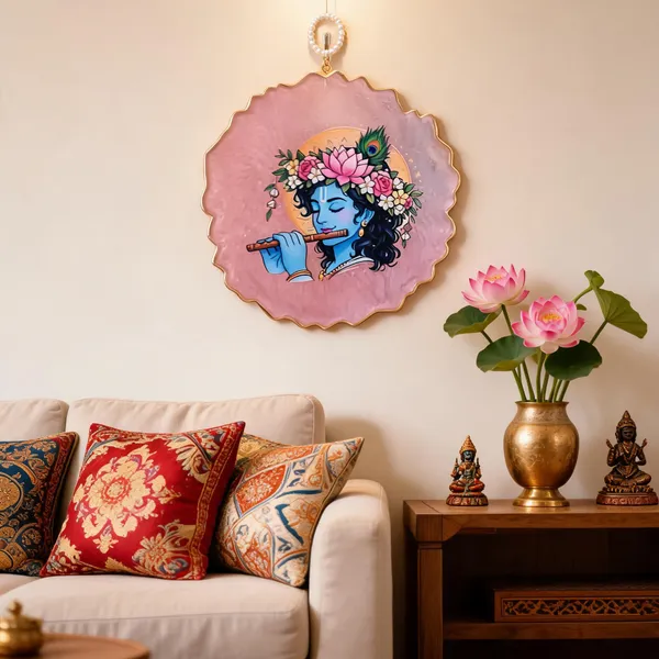 Pink_Religious_Krishna_Artwork_Wall_Hanging