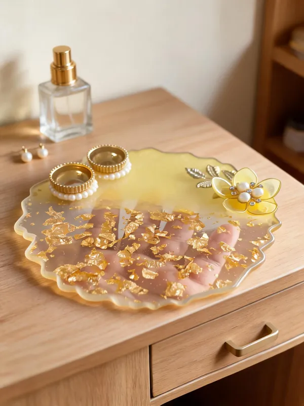 Resin_Decorative_Gold_Flake_Tray