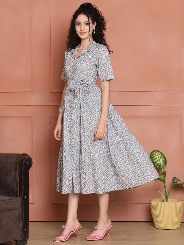 Women's_Cotton_Printed_A-Line_Midi_Dress_|_Short_Sleeve_Flared_Gown_Dress_(Grey)_-_XXL