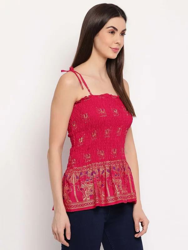 Women's_Rayon_Elephant_Print_Casual_Summer_Style_Tie_Shoulder_Straps_Free_Size_Tank_Top_(_Maroon_Gold_Pattern)