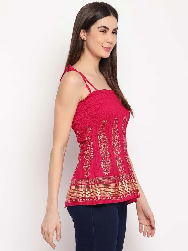Women's_Rayon_Printed_Casual_Summer_Style_Tie_Shoulder_Straps_Free_Size_Tank_Top_(_Maroon_Gold_Pattern)