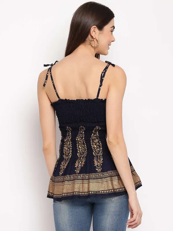 Women's_Rayon_Buta_Printed_Casual_Summer_Style_Tie_Shoulder_Straps_Free_Size_Tank_Top_(_Navy_Blue_Gold_Pattern)