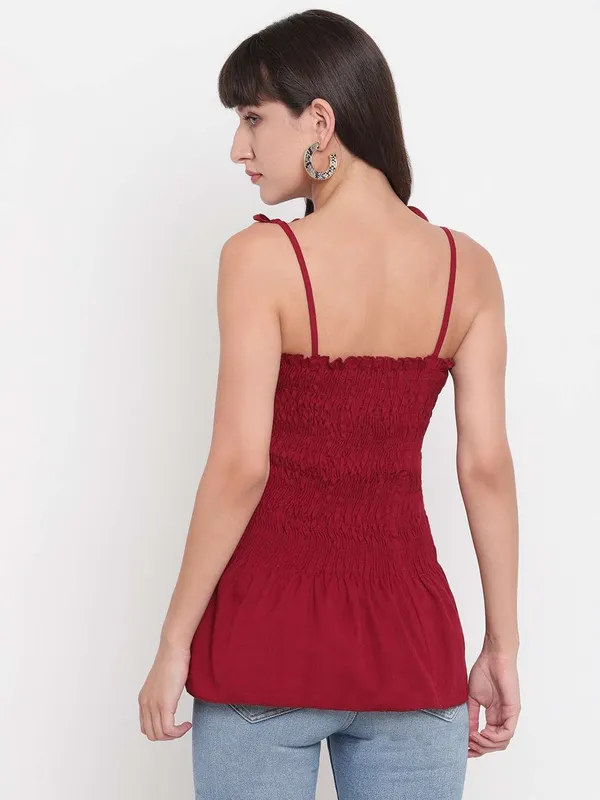 Women's_Rayon_Solid_Casual_Summer_Style_Tie_Shoulder_Straps_Free_Size_Tank_Top_(Maroon)