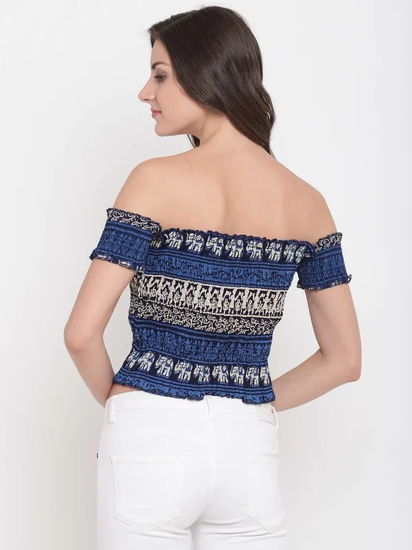 Women's_Rayon_Printed_Off-Shoulder_Smocked_Crop_Top_Short_Sleeve_Casual_Styles_Tank_Top_(FREE_SIZE)_Multi1
