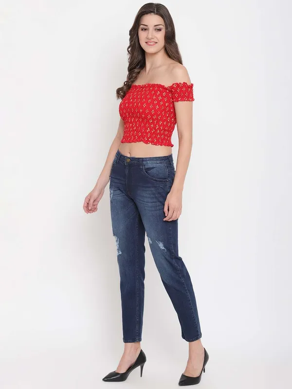 Women's_Rayon_Printed_Off-Shoulder_Smocked_Crop_Top_Short_Sleeve_Casual_Styles_Tank_Top_(FREE_SIZE)_Multi9