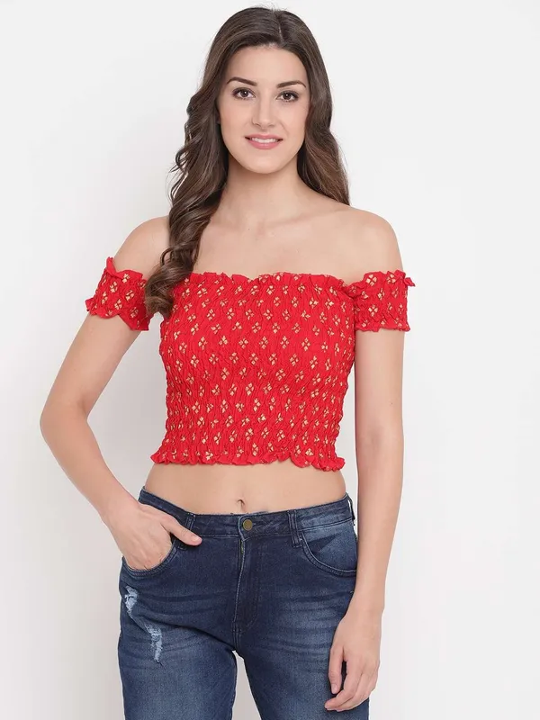 Women's_Rayon_Printed_Off-Shoulder_Smocked_Crop_Top_Short_Sleeve_Casual_Styles_Tank_Top_(FREE_SIZE)_Multi9