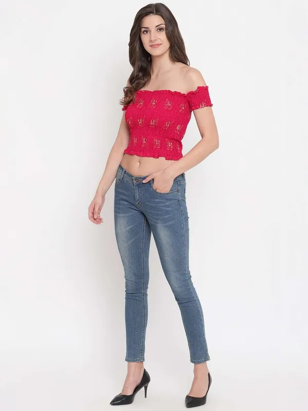 Women's_Rayon_Printed_Off-Shoulder_Smocked_Crop_Top_Short_Sleeve_Casual_Styles_Tank_Top_(FREE_SIZE)_Multi14