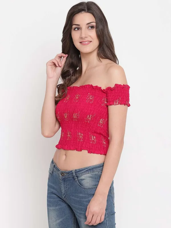 Women's_Rayon_Printed_Off-Shoulder_Smocked_Crop_Top_Short_Sleeve_Casual_Styles_Tank_Top_(FREE_SIZE)_Multi14