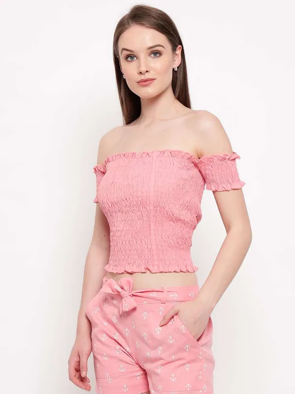 Women's_Rayon_Solid_Off-Shoulder_Smocked_Crop_Top_Short_Sleeve_Casual_Styles_Tank_Top_(FREE_SIZE)_Multi16
