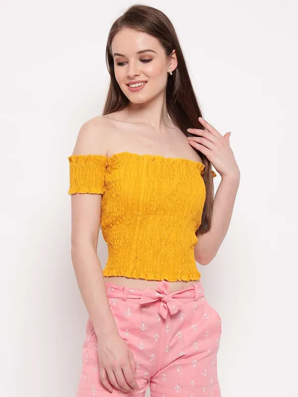 Women's_Rayon_Solid_Off-Shoulder_Smocked_Crop_Top_Short_Sleeve_Casual_Styles_Tank_Top_(FREE_SIZE)_Multi24