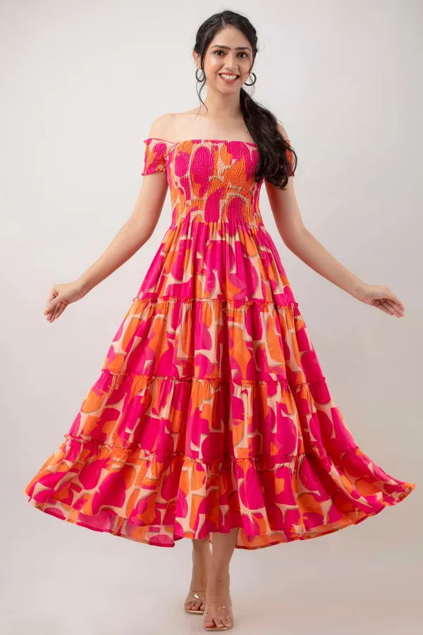 Women's_Viscos_Rayon_Printed_Off_Shoulder_Midi_Dress_For_Summer_And_Casual_Wear_(Pink_Strip)_-_XL