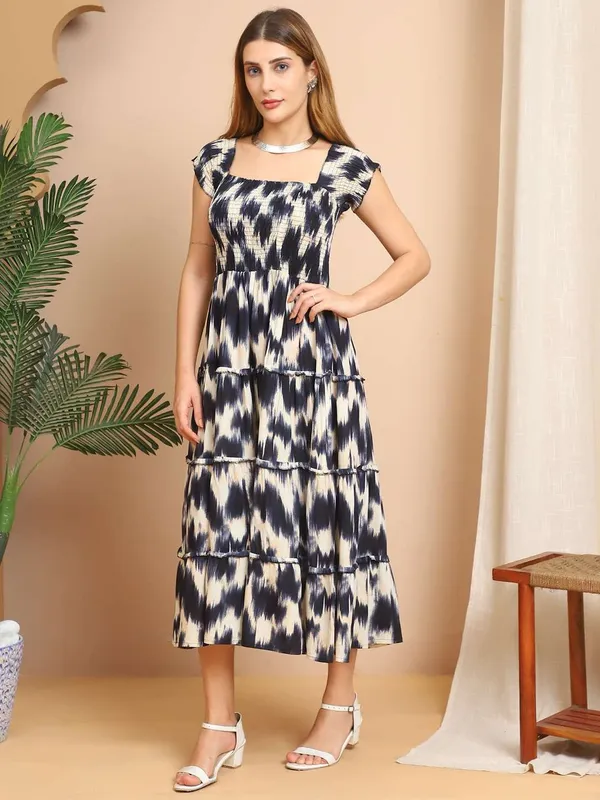 Women's_Viscos_Rayon_Printed_Off_Shoulder_Midi_Dress_For_Summer_And_Casual_Wear_(Blue_Cream)_-_M