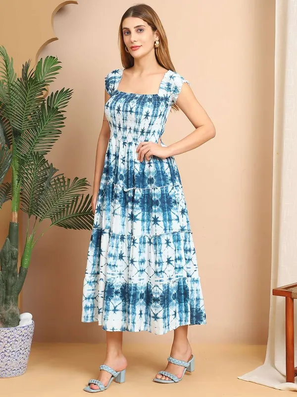 Women's_Viscos_Rayon_Printed_Off_Shoulder_Midi_Dress_For_Summer_And_Casual_Wear_(Blue_Td)_-_XXL