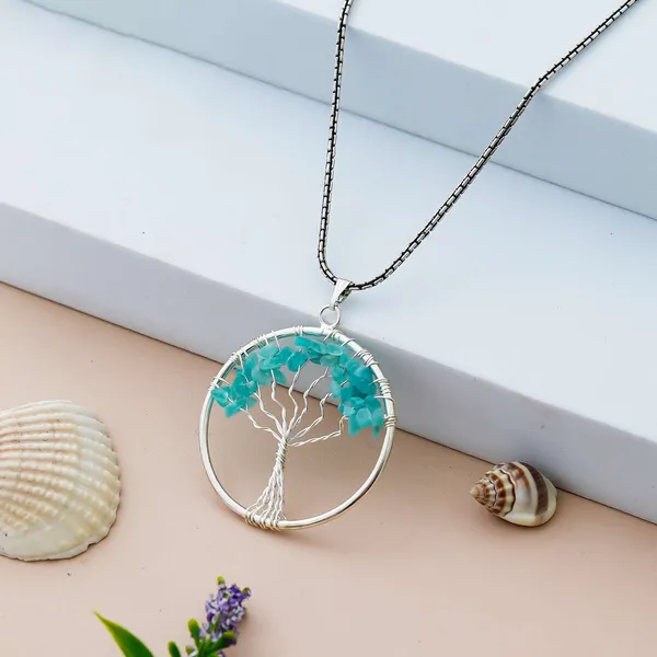 Amazonite_Pendant_Tree_of_Life_Crystal_Stone_Pendant_Locket_with_Metal_Chain_for__Healing_Crystal_Healing_Gemstone_Size_35-40_mm_Amazonite