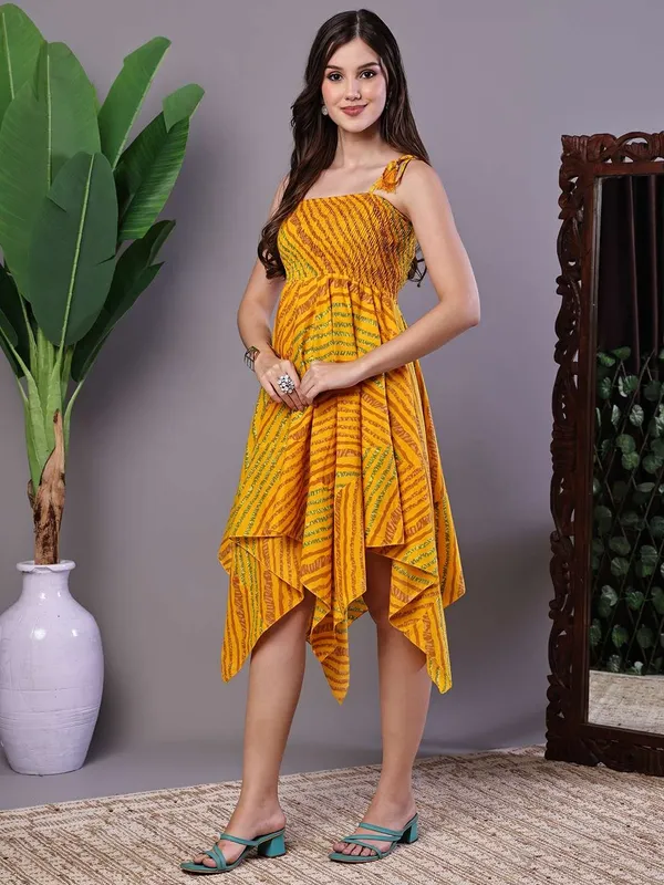 Women's_Multicolor_Abstract_Printed_Cotton_Handkerchief_Hem_Dress_Midi_Dresses_-_M