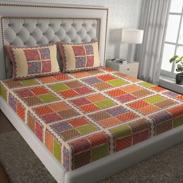Rajasthani_Traditionally_Printed_Cotton_Doublebed_Bedsheet_With_Pack_of_2_Pillow_Covers