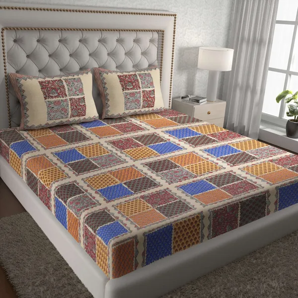 Rajasthani_Traditionally_Printed_Cotton_Doublebed_Bedsheet_With_Pack_of_2_Pillow_Covers