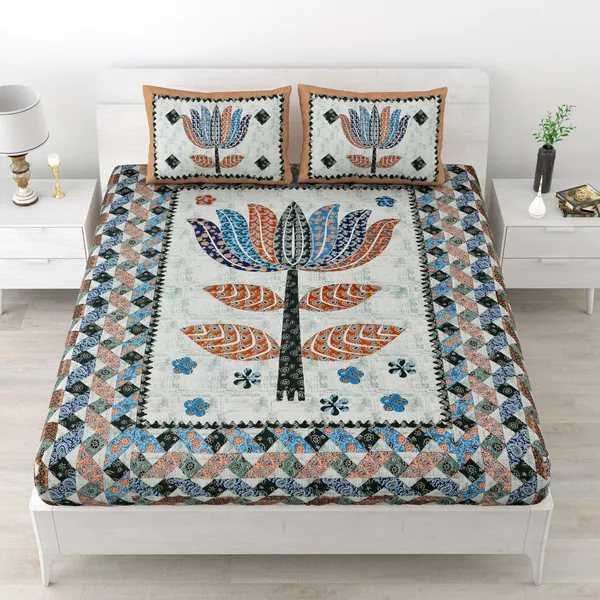 Rajasthani_Traditionally_Printed_Cotton_Doublebed_Bedsheet_With_Pack_of_2_Pillow_Covers