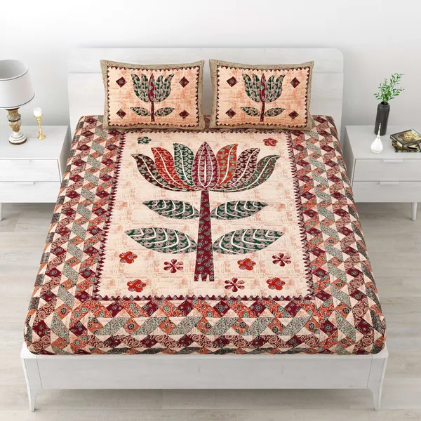 Rajasthani_Traditionally_Printed_Cotton_Doublebed_Bedsheet_With_Pack_of_2_Pillow_Covers
