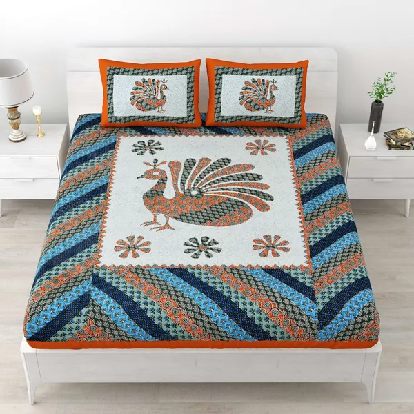 Rajasthani_Traditionally_Printed_Cotton_Doublebed_Bedsheet_With_Pack_of_2_Pillow_Covers