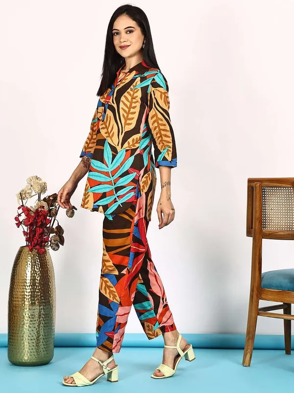 Women's_Pure_Cotton_Printed_Collared_Top_and_Pant_Co-ord_Set_(Multti_Color1)_-_XL