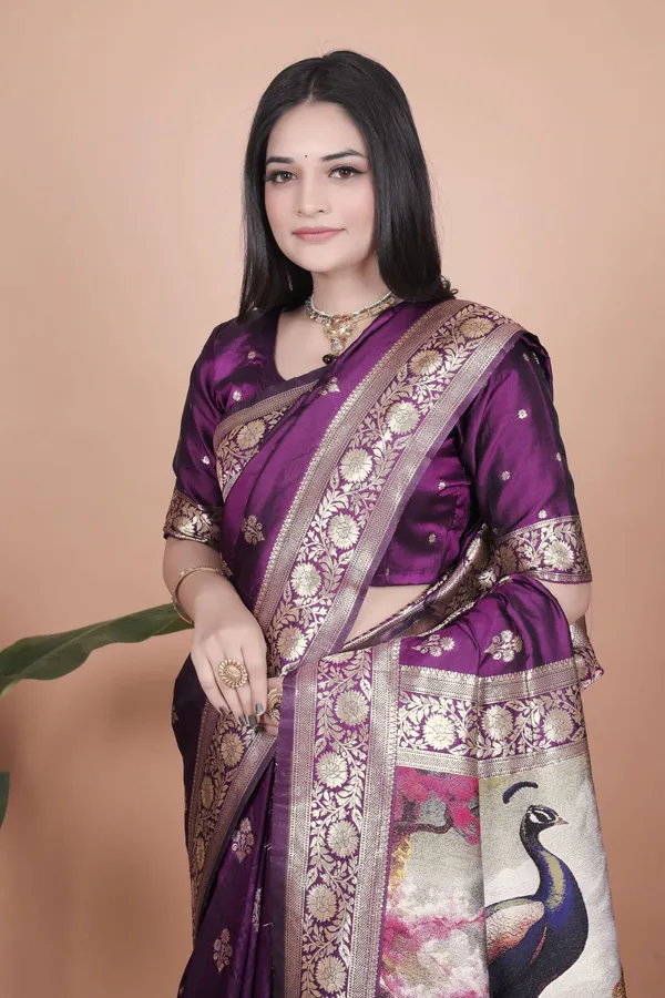 Royal_Purple_Banarasi_Silk_Saree_with_Golden_Zari_&_Peacock_Pallu_|_Wedding,_Festive_&_Traditional_Wear