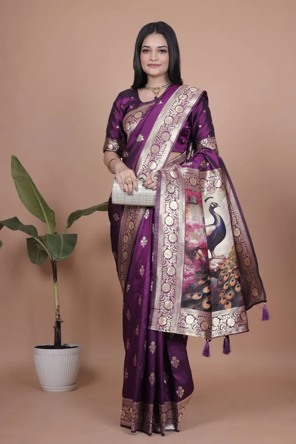 Royal_Purple_Banarasi_Silk_Saree_with_Golden_Zari_&_Peacock_Pallu_|_Wedding,_Festive_&_Traditional_Wear