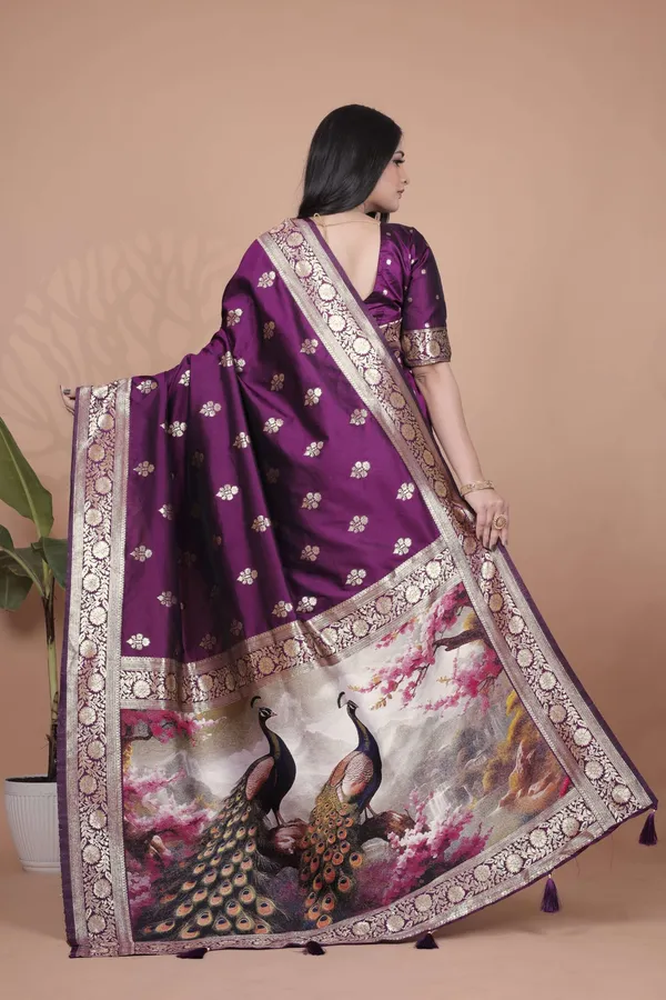 Royal_Purple_Banarasi_Silk_Saree_with_Golden_Zari_&_Peacock_Pallu_|_Wedding,_Festive_&_Traditional_Wear