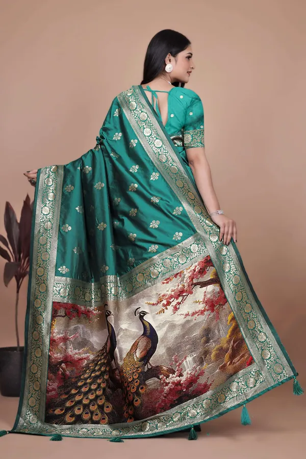 Emerald_Green_Banarasi_Silk_Saree_with_Golden_Zari_&_Peacock_Pallu_|_Wedding,_Festive_&_Traditional_Wear
