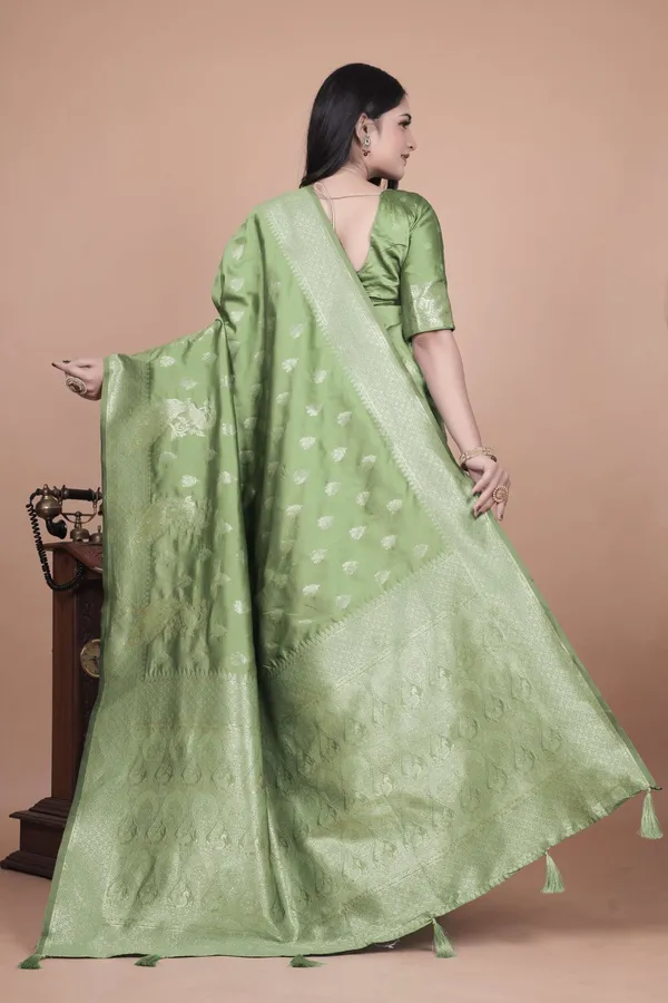 Lime_Green_Banarasi_Silk_Saree_with_Golden_Zari_&_Peacock_Motifs_|_Wedding,_Festive_&_Traditional_Wear_|_Designer_Saree