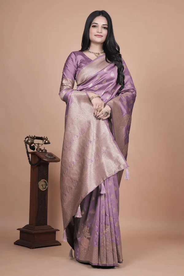 Lavender_Banarasi_Silk_Saree_with_Golden_Zari_&_Peacock_Motifs_|_Wedding,_Festive_&_Traditional_Designer_Saree