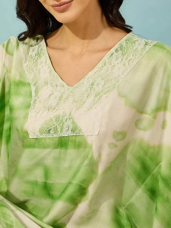 Women's_Cotton_Tie_Dye_Print_Flowing_Bell_Sleeves_Full_Length_Kaftan_Drees_Casual_Beach_Wear_(_Green_)_-_XXL