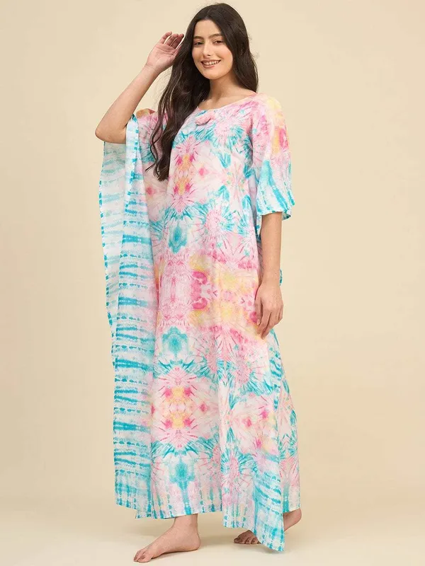 Women's_Cotton_Tie_Dye_Print_Flowing_Bell_Sleeves_Full_Length_Kaftan_Drees_Casual_Beach_Wear_(_Multicolor1_)_-_XXL