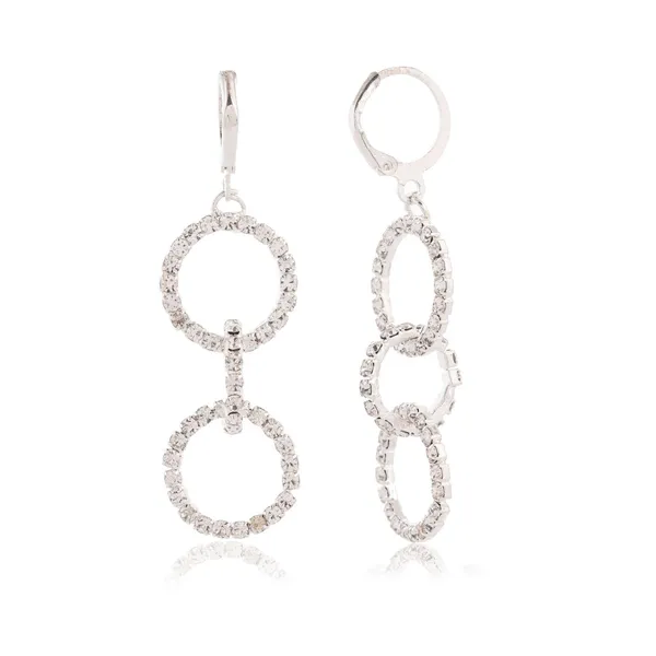 Women's_Silver_Circle_Long_Three_Rhinestone_Unique_Western_Earrings_for_Women_Party_Wear