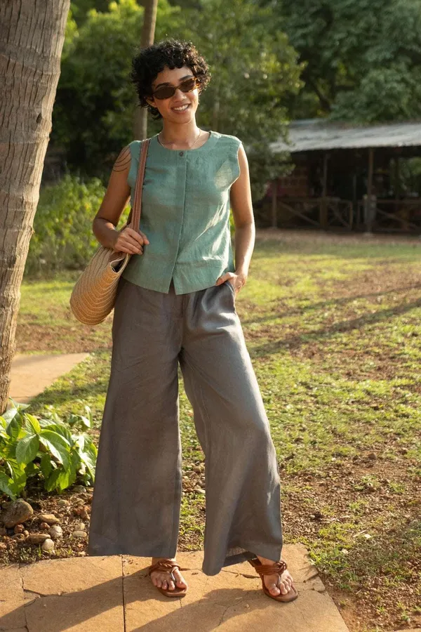 Women's_Cotton_Solid_V_Neck_Sleeveless_2_Piece_Outfit_Loose_Tank_Top_and_Wide_Leg_Palazzo_Pants_Sets_cord_set_(_Pista_Green_)_-_L