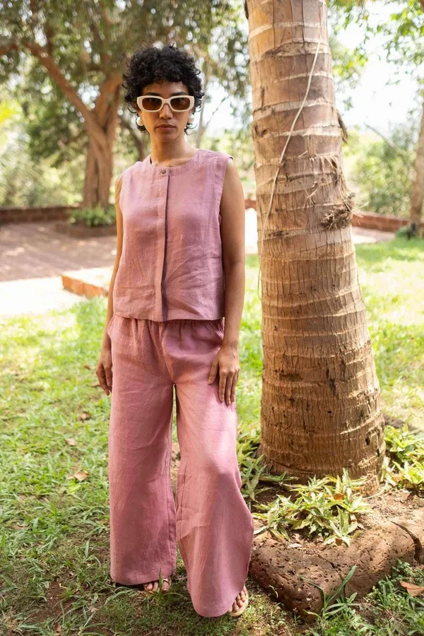 Women's_Cotton_Solid_V_Neck_Sleeveless_2_Piece_Outfit_Loose_Tank_Top_and_Wide_Leg_Palazzo_Pants_Sets_cord_set_(_Baby_Pink_)_-_XL