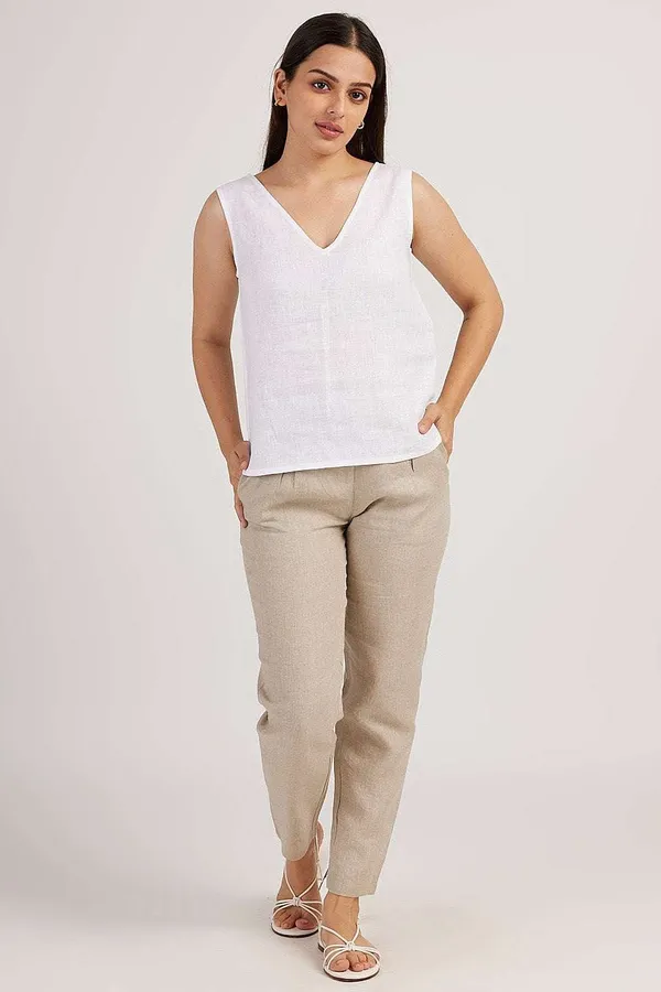 Women's_Cotton_Solid_V_Neck_Sleeveless_2_Piece_Outfit_Loose_Tank_Top_and_Wide_Leg_Palazzo_Pants_Sets_cord_set_(_White_Beige_)_-_XL