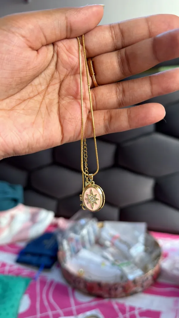 Pink_Stainless_Steel_Star_Pendant_Neck_Chain_For_Women