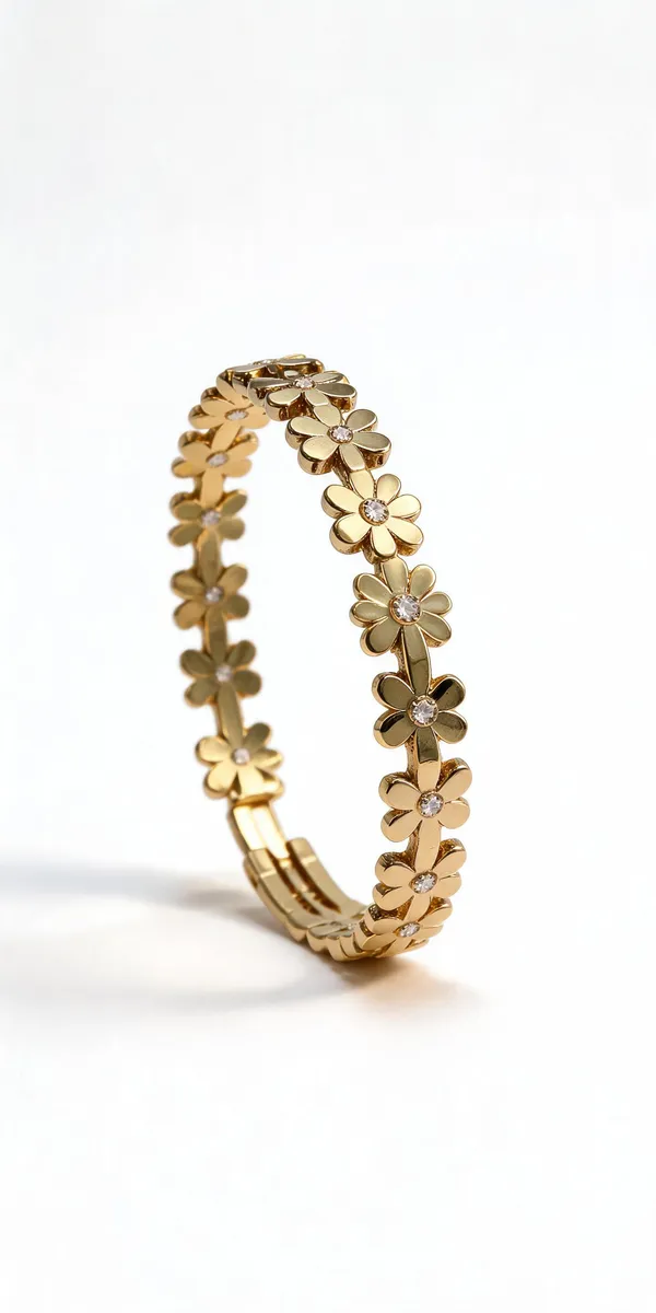 Gold_Anti_Tarnish_Alloy_Floral_Bangle_For_Women
