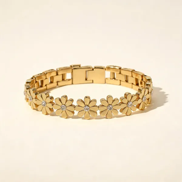Gold_Anti_Tarnish_Alloy_Floral_Bangle_For_Women