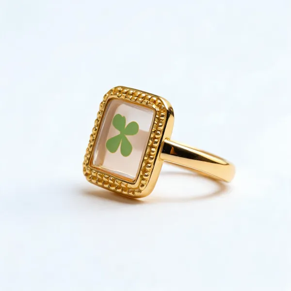 Green_Stainless_Steel_Clover_Statement_Ring_For_Women