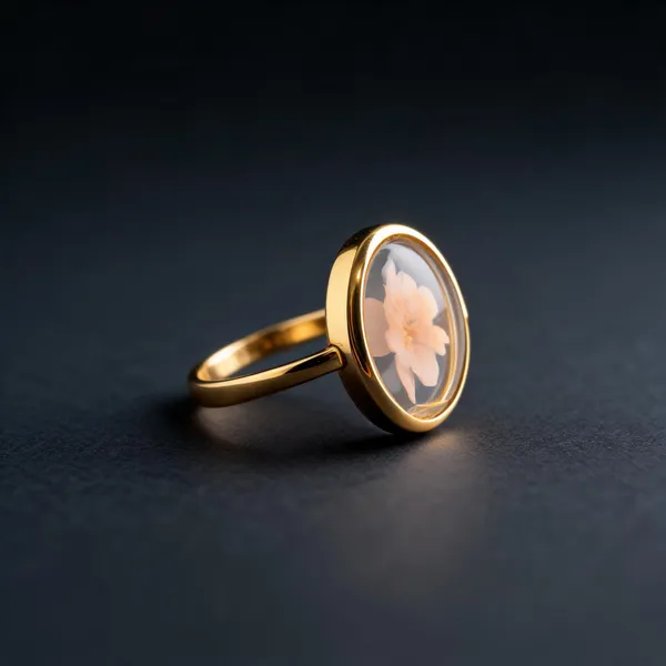 Green_Stainless_Steel_Floral_Ring_For_Women