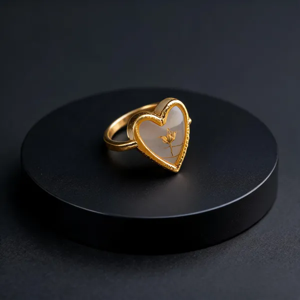 Green_Stainless_Steel_Heart_Ring_For_Women